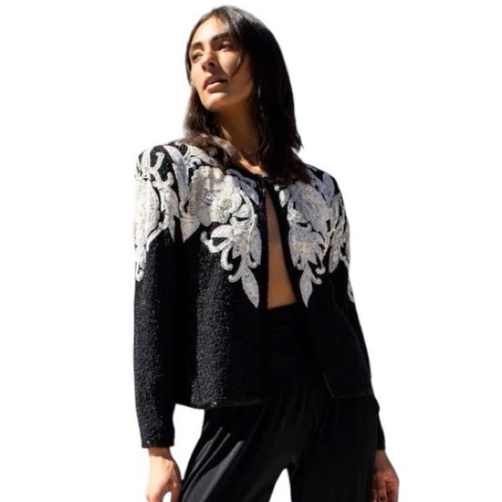Niteline vintage Black and Silver Women's Blazer